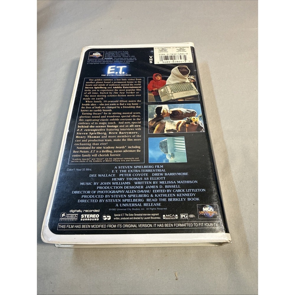 E.T. The Extra-Terrestrial (VHS, 1996, Clamshell) - Picture 2 of 7